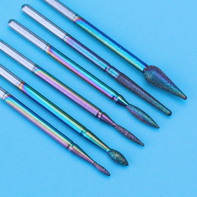 6PCS Glodalo za manikuru Dijamantna keramička svrdla za nokte Glodala za uklanjanje Set glodala za nokte Električni alatni strojevi za manikuru