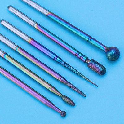 6PCS Glodalo za manikuru Dijamantna keramička svrdla za nokte Glodala za uklanjanje Set glodala za nokte Električni alatni strojevi za manikuru