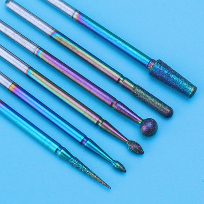 6PCS Glodalo za manikuru Dijamantna keramička svrdla za nokte Glodala za uklanjanje Set glodala za nokte Električni alatni strojevi za manikuru