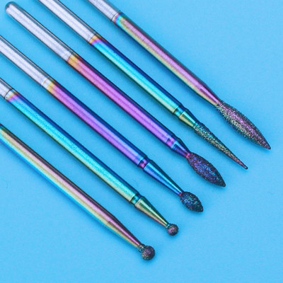 6PCS Glodalo za manikuru Dijamantna keramička svrdla za nokte Glodala za uklanjanje Set glodala za nokte Električni alatni strojevi za manikuru