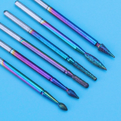 6PCS Glodalo za manikuru Dijamantna keramička svrdla za nokte Glodala za uklanjanje Set glodala za nokte Električni alatni strojevi za manikuru