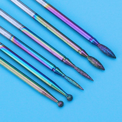 6PCS Glodalo za manikuru Dijamantna keramička svrdla za nokte Glodala za uklanjanje Set glodala za nokte Električni alatni strojevi za manikuru