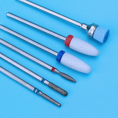 6PCS Glodalo za manikuru Dijamantna keramička svrdla za nokte Glodala za uklanjanje Set glodala za nokte Električni alatni strojevi za manikuru