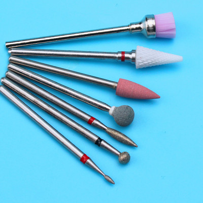 6PCS Glodalo za manikuru Dijamantna keramička svrdla za nokte Glodala za uklanjanje Set glodala za nokte Električni alatni strojevi za manikuru