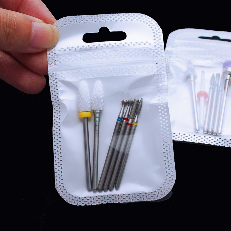 6PCS Glodalo za manikuru Dijamantna keramička svrdla za nokte Glodala za uklanjanje Set glodala za nokte Električni alatni strojevi za manikuru