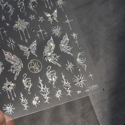 Shell Light Fragment Flash Rozā Ziemassvētku Augstas kvalitātes nagu uzlīmes Dizaina Dekorācijas Uzlīmes DIY Manikīrs T-3606