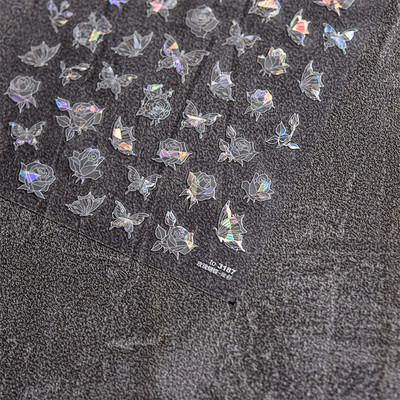 Shell Light Fragment Flash Rozā Ziemassvētku Augstas kvalitātes nagu uzlīmes Dizaina Dekorācijas Uzlīmes DIY Manikīrs T-3606