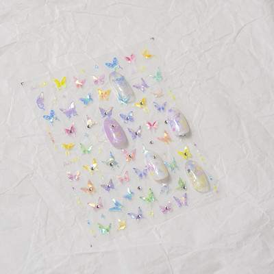 Shell Light Fragment Flash Rozā Ziemassvētku Augstas kvalitātes nagu uzlīmes Dizaina Dekorācijas Uzlīmes DIY Manikīrs T-3606