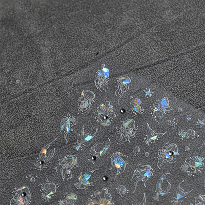 Shell Light Fragment Flash Rozā Ziemassvētku Augstas kvalitātes nagu uzlīmes Dizaina Dekorācijas Uzlīmes DIY Manikīrs T-3606