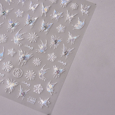 Shell Light Fragment Flash Rozā Ziemassvētku Augstas kvalitātes nagu uzlīmes Dizaina Dekorācijas Uzlīmes DIY Manikīrs T-3606