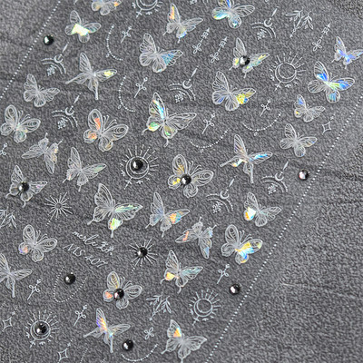 Shell Light Fragment Flash Rozā Ziemassvētku Augstas kvalitātes nagu uzlīmes Dizaina Dekorācijas Uzlīmes DIY Manikīrs T-3606