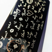 Valentinovo Tanjuri za utiskivanje noktiju Cvijet ruže Ljubavna tema Mašna Crtani tanjuri za ukrašavanje noktiju Alati za šablone za dizajn noktiju od nehrđajućeg čelika