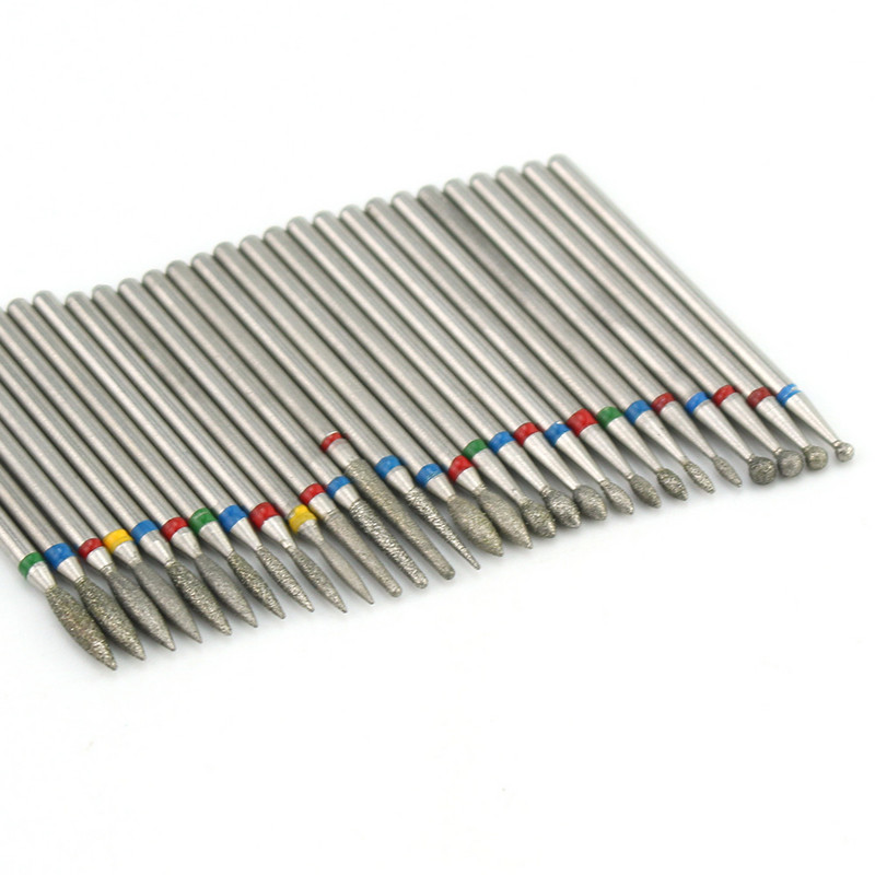 29 veidi Dimanta keramikas nagu urbjmašīnas frēzes manikīram Rotējošie uzgaļi kutikulas tīrīšanai Piederumi Nagu vīles Mākslas instrumenti