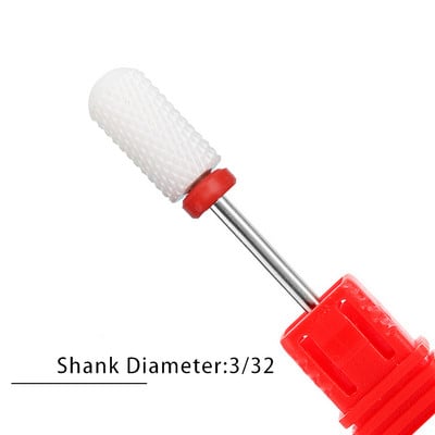 Nagu urbji Flame Keramikas griezēji manikīram Elektriskā pedikīra nagu uzgaļi Gēla lakas noņemšanas vīles Burr nagu aksesuāri