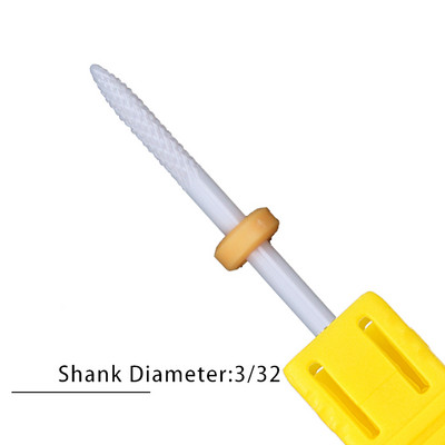 Nagu urbji Flame Keramikas griezēji manikīram Elektriskā pedikīra nagu uzgaļi Gēla lakas noņemšanas vīles Burr nagu aksesuāri