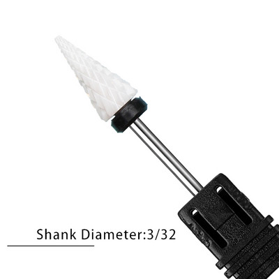 Nagu urbji Flame Keramikas griezēji manikīram Elektriskā pedikīra nagu uzgaļi Gēla lakas noņemšanas vīles Burr nagu aksesuāri