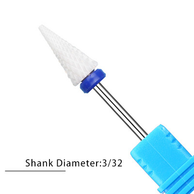 Nagu urbji Flame Keramikas griezēji manikīram Elektriskā pedikīra nagu uzgaļi Gēla lakas noņemšanas vīles Burr nagu aksesuāri