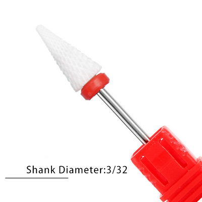 Nagu urbji Flame Keramikas griezēji manikīram Elektriskā pedikīra nagu uzgaļi Gēla lakas noņemšanas vīles Burr nagu aksesuāri