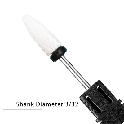 Nagu urbji Flame Keramikas griezēji manikīram Elektriskā pedikīra nagu uzgaļi Gēla lakas noņemšanas vīles Burr nagu aksesuāri