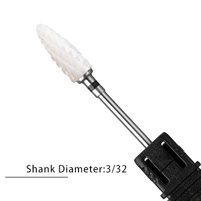 Nagu urbji Flame Keramikas griezēji manikīram Elektriskā pedikīra nagu uzgaļi Gēla lakas noņemšanas vīles Burr nagu aksesuāri