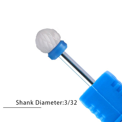 Nagu urbji Flame Keramikas griezēji manikīram Elektriskā pedikīra nagu uzgaļi Gēla lakas noņemšanas vīles Burr nagu aksesuāri