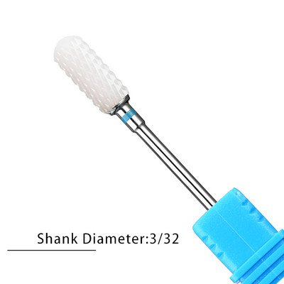 Nagu urbji Flame Keramikas griezēji manikīram Elektriskā pedikīra nagu uzgaļi Gēla lakas noņemšanas vīles Burr nagu aksesuāri