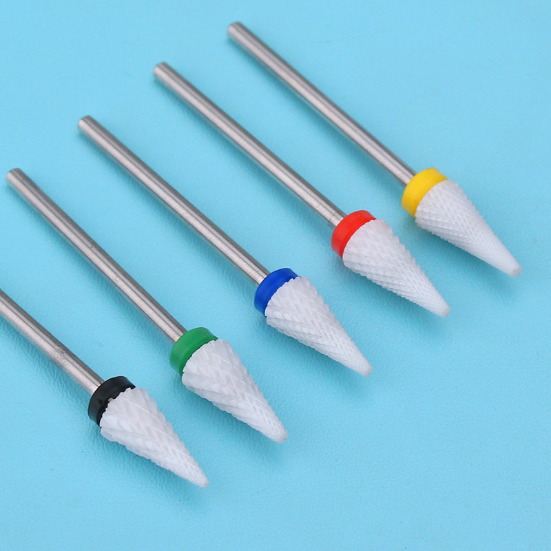 Nagu urbji Flame Keramikas griezēji manikīram Elektriskā pedikīra nagu uzgaļi Gēla lakas noņemšanas vīles Burr nagu aksesuāri