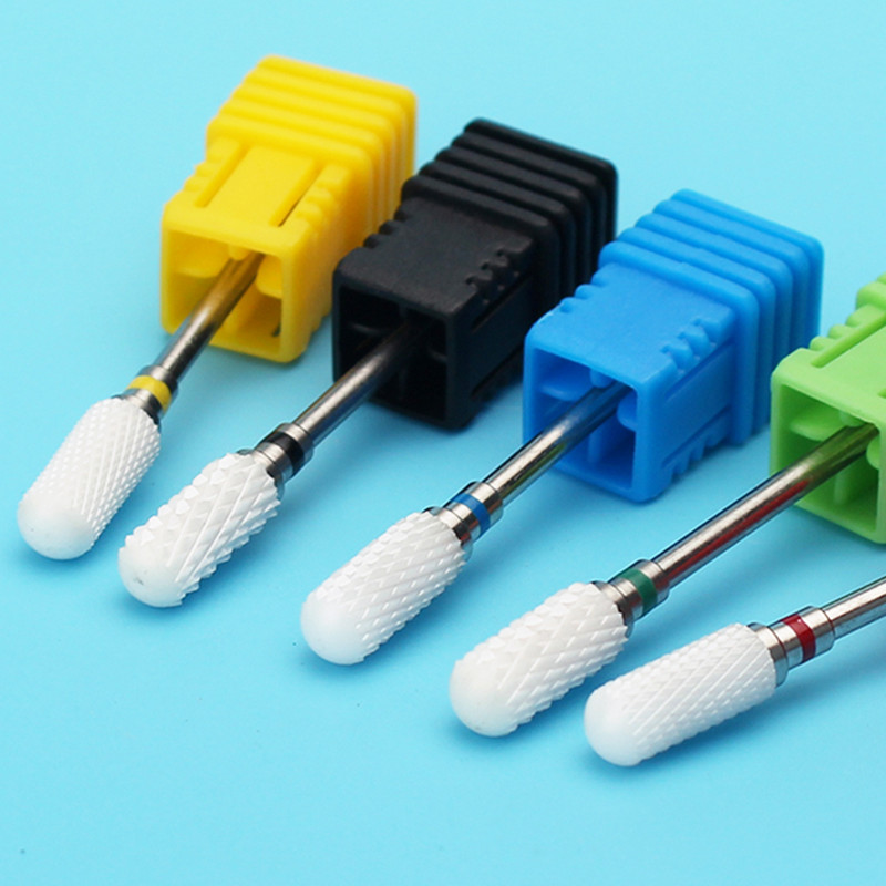 Nagu urbji Flame Keramikas griezēji manikīram Elektriskā pedikīra nagu uzgaļi Gēla lakas noņemšanas vīles Burr nagu aksesuāri