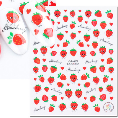 3D Nail Art Ragasztó Csúszó matricák Nyári citrom Narancs Gyümölcs Körömmatricák Díszek köröm tippekhez Szépség