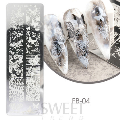 Palmu koku nagu mākslas štancēšanas plāksne vasaras pludmales lapu margrietiņa zieds flamingo attēlu drukāšanas veidnes veidnes nagu mākslas trafareti rīki