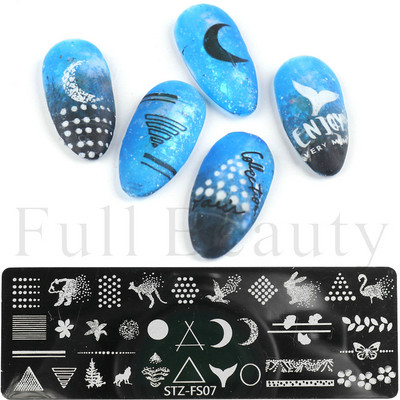 Palmu koku nagu mākslas štancēšanas plāksne vasaras pludmales lapu margrietiņa zieds flamingo attēlu drukāšanas veidnes veidnes nagu mākslas trafareti rīki