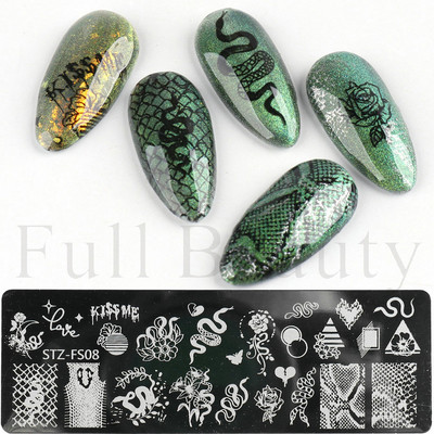 Palmu koku nagu mākslas štancēšanas plāksne vasaras pludmales lapu margrietiņa zieds flamingo attēlu drukāšanas veidnes veidnes nagu mākslas trafareti rīki