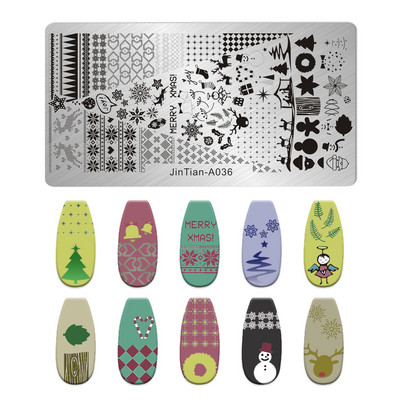 Nagu mākslas štancēšanas plāksnes raksts multfilma Dzīvnieku ziedu mīļotāja sirds DIY manikīra attēla veidne nagi trafareti instrumenti jintian-A033