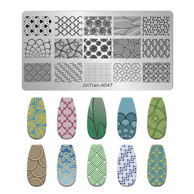 Nagu mākslas štancēšanas plāksnes raksts multfilma Dzīvnieku ziedu mīļotāja sirds DIY manikīra attēla veidne nagi trafareti instrumenti jintian-A033