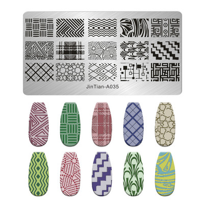 Nagu mākslas štancēšanas plāksnes raksts multfilma Dzīvnieku ziedu mīļotāja sirds DIY manikīra attēla veidne nagi trafareti instrumenti jintian-A033