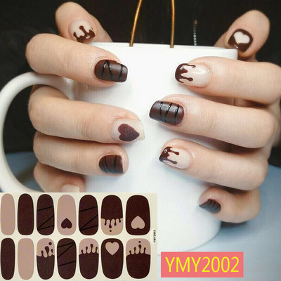 Cepšanai bezmaksas pilna pārklājuma nagu uzlīmes lakas nagu dekorēšanai nagu uzlīmes dizainera pašlīmējošas radošas nagu mākslas uzlīmes