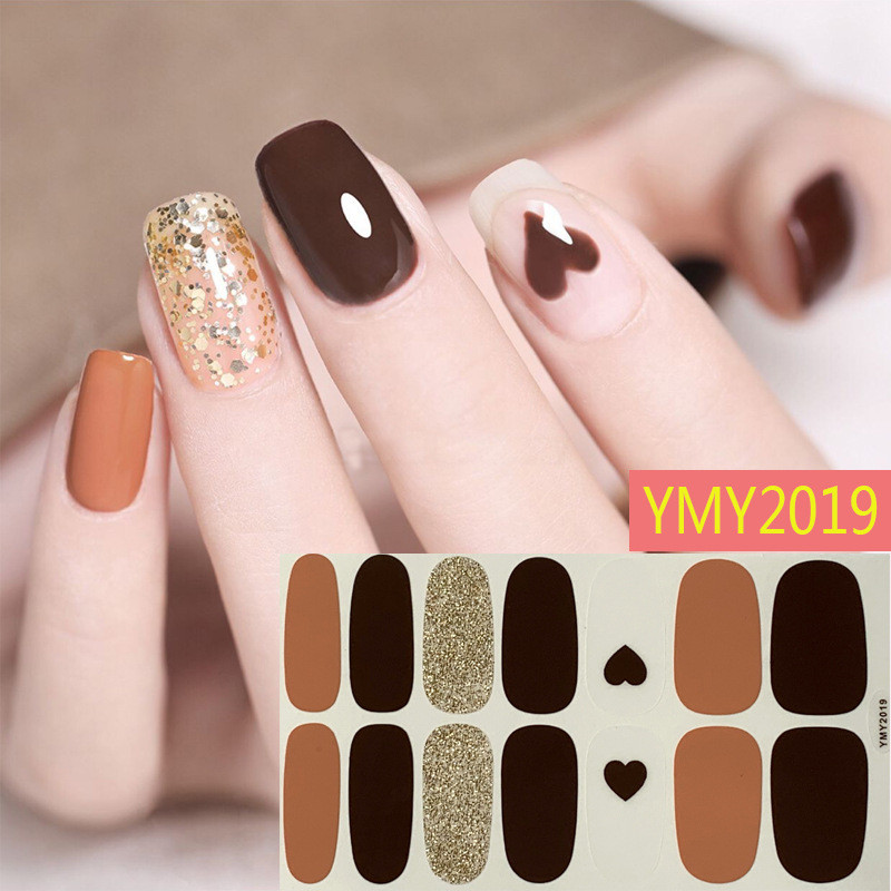 Cepšanai bezmaksas pilna pārklājuma nagu uzlīmes lakas nagu dekorēšanai nagu uzlīmes dizainera pašlīmējošas radošas nagu mākslas uzlīmes