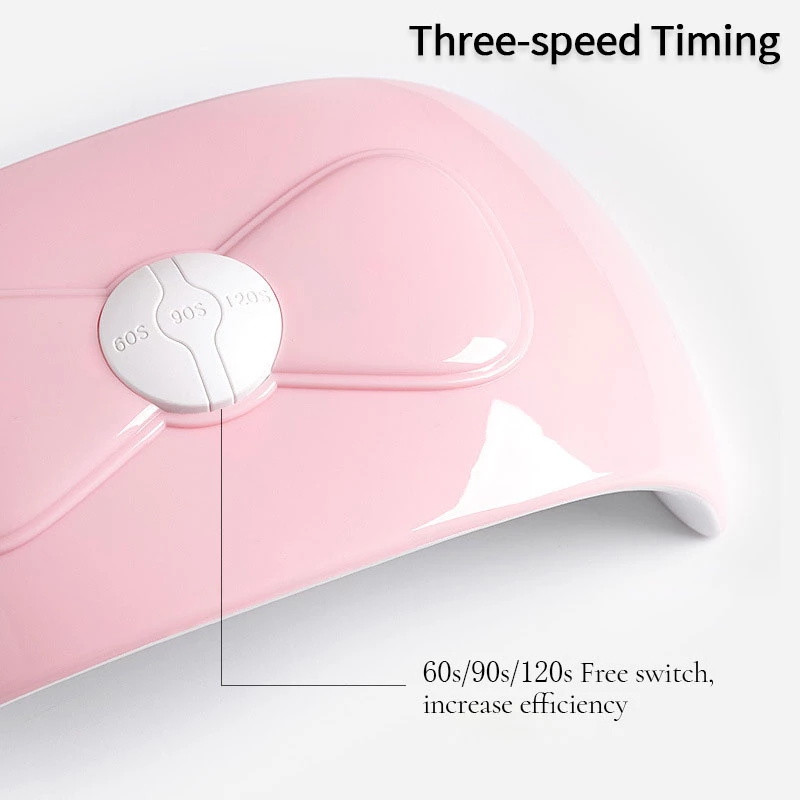 1 gab rozā nagu mākslas žāvēšanas mašīna 36 W pārnēsājama USB UV LED nagu lampa akrila/celtnieka/gēla lakas žāvētājs tauriņa fototerapijas žāvētājs *