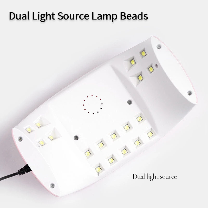 1 gab rozā nagu mākslas žāvēšanas mašīna 36 W pārnēsājama USB UV LED nagu lampa akrila/celtnieka/gēla lakas žāvētājs tauriņa fototerapijas žāvētājs *