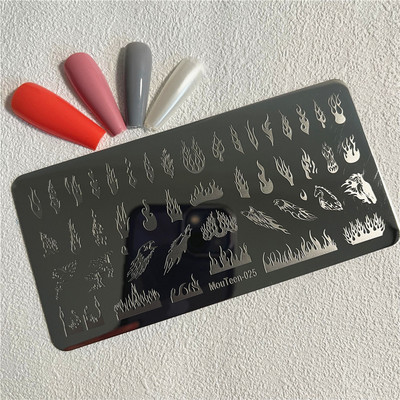 Trīsstūra formas nagu apzīmogošanas plāksne Trīsstūrveida figūras nagu mākslas veidne ģeometrija nagu zīmoga plāksnes Mouteen-003