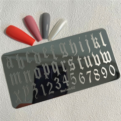 Trīsstūra formas nagu apzīmogošanas plāksne Trīsstūrveida figūras nagu mākslas veidne ģeometrija nagu zīmoga plāksnes Mouteen-003