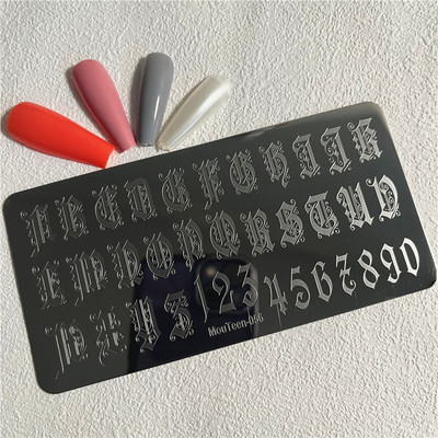 Trīsstūra formas nagu apzīmogošanas plāksne Trīsstūrveida figūras nagu mākslas veidne ģeometrija nagu zīmoga plāksnes Mouteen-003