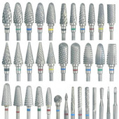 JAUNS volframa karbīda nagu urbjmašīnas frēze manikīram pedikīram nagu vīles Buferis nagu mākslas aprīkojums piederumu rīki