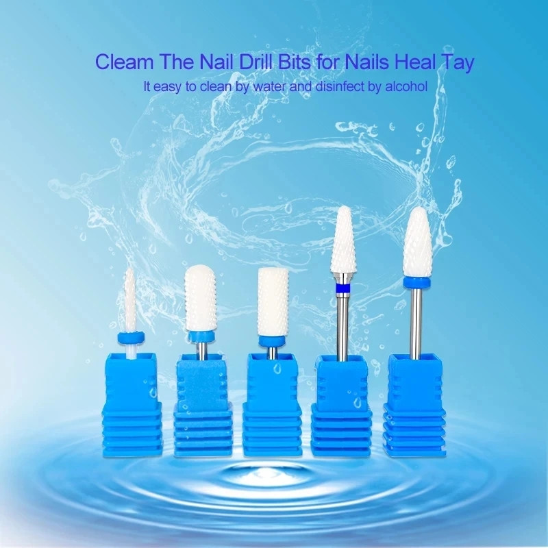 Kerámia volfrámkarbid körömfúró forgó sorja maró körömvágó bitek elektromos fúrógép manikűr pedikűr szerszámokhoz