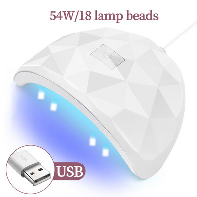 LULAA USB profesionāla nagu fototerapijas iekārta 18 UV LED lampa želejlakas žāvēšanas lampa manikīra salona aprīkojums nagu lampa