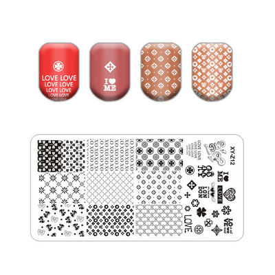 Burbuļa svītru līniju apzīmogošanas plāksnes ar ziedu lapu tauriņu zīmoga plāksne ģeometriskā mežģīņu sniegpārsliņa nagu mākslas nerūsējošā tērauda plāksne