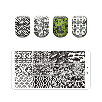 Burbuļa svītru līniju apzīmogošanas plāksnes ar ziedu lapu tauriņu zīmoga plāksne ģeometriskā mežģīņu sniegpārsliņa nagu mākslas nerūsējošā tērauda plāksne