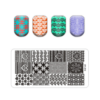 Burbuļa svītru līniju apzīmogošanas plāksnes ar ziedu lapu tauriņu zīmoga plāksne ģeometriskā mežģīņu sniegpārsliņa nagu mākslas nerūsējošā tērauda plāksne