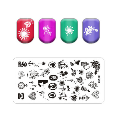 Burbuļa svītru līniju apzīmogošanas plāksnes ar ziedu lapu tauriņu zīmoga plāksne ģeometriskā mežģīņu sniegpārsliņa nagu mākslas nerūsējošā tērauda plāksne