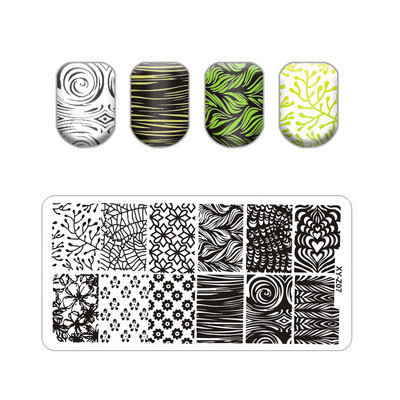 Burbuļa svītru līniju apzīmogošanas plāksnes ar ziedu lapu tauriņu zīmoga plāksne ģeometriskā mežģīņu sniegpārsliņa nagu mākslas nerūsējošā tērauda plāksne